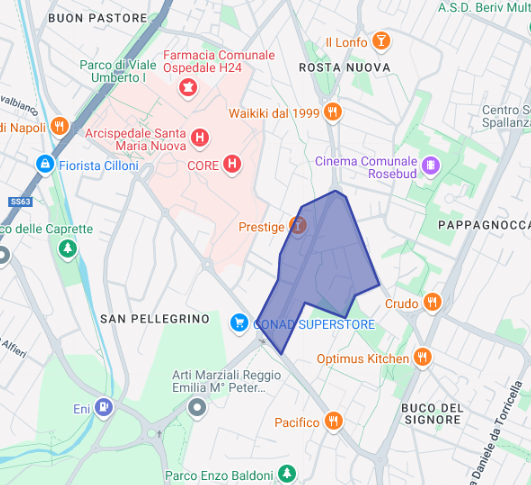 Mappa -  Zona HC-1